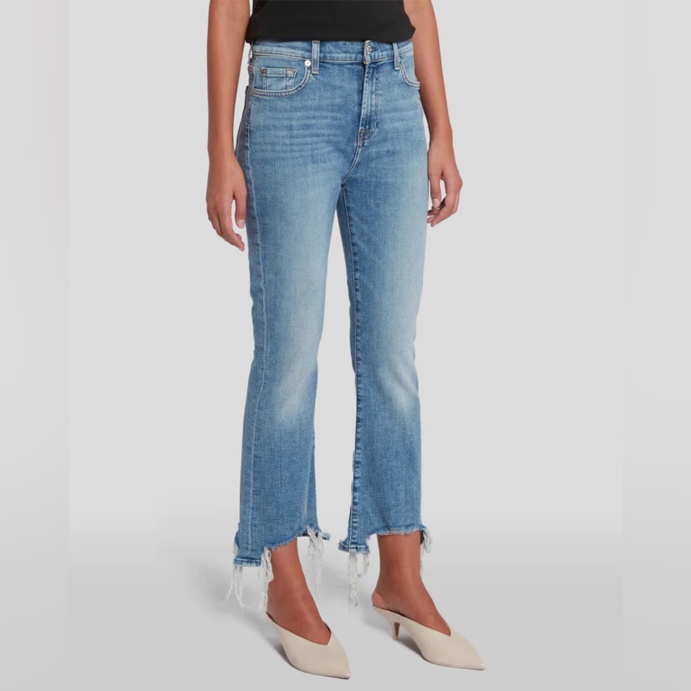 GUC Women’s 7 Seven Jeans Size 30 “Sharks” High Waist Slim Kick